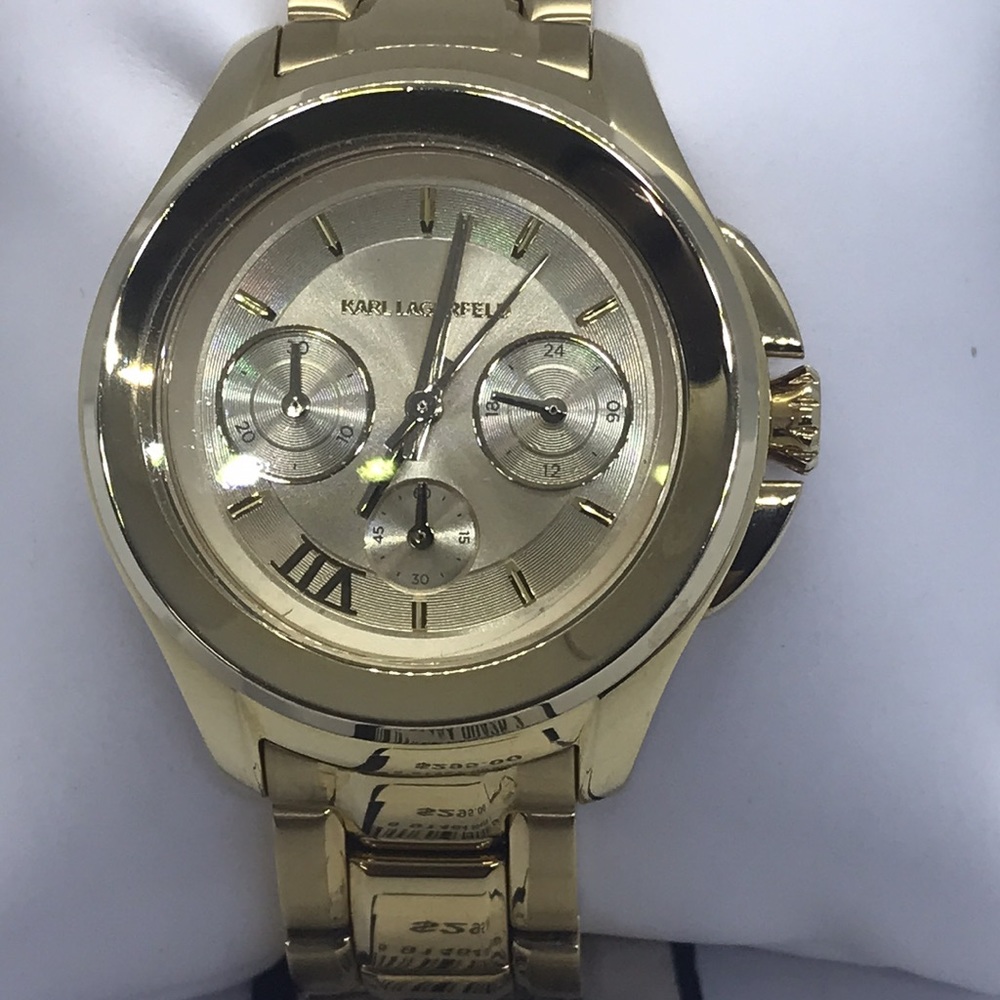 BNIB KARL LAGERFELD KL-2402 GOLD WATCH